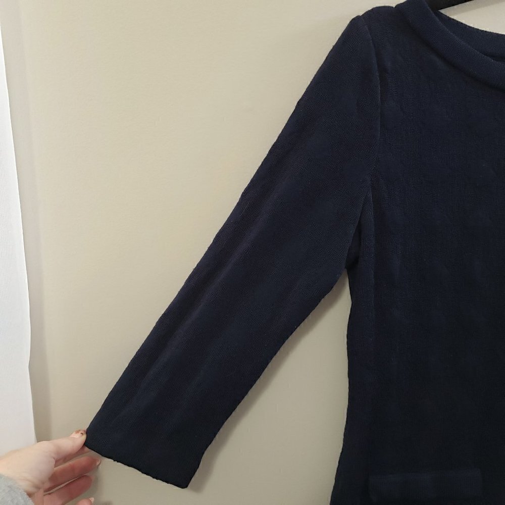St John Sport * Navy Blue Knit Dress * Sz 6 - Picture 5 of 9